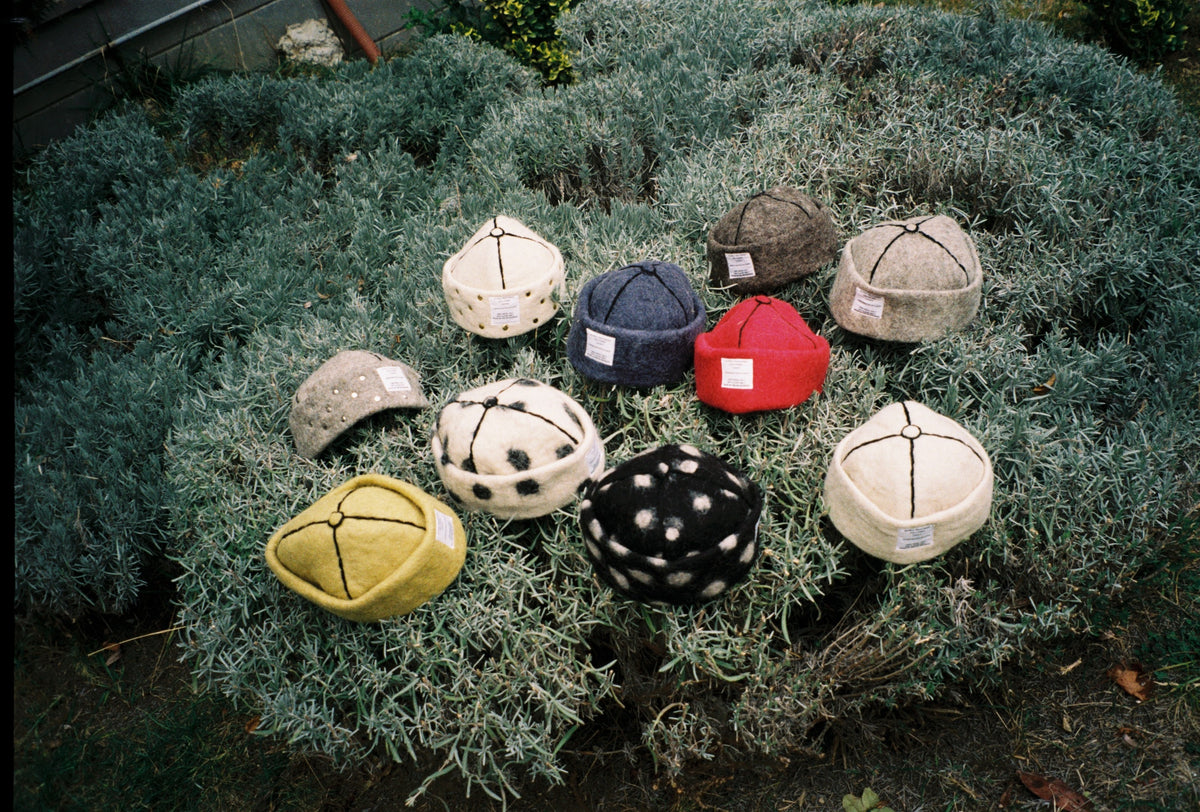 LAZARE Hat in Polka Dot White