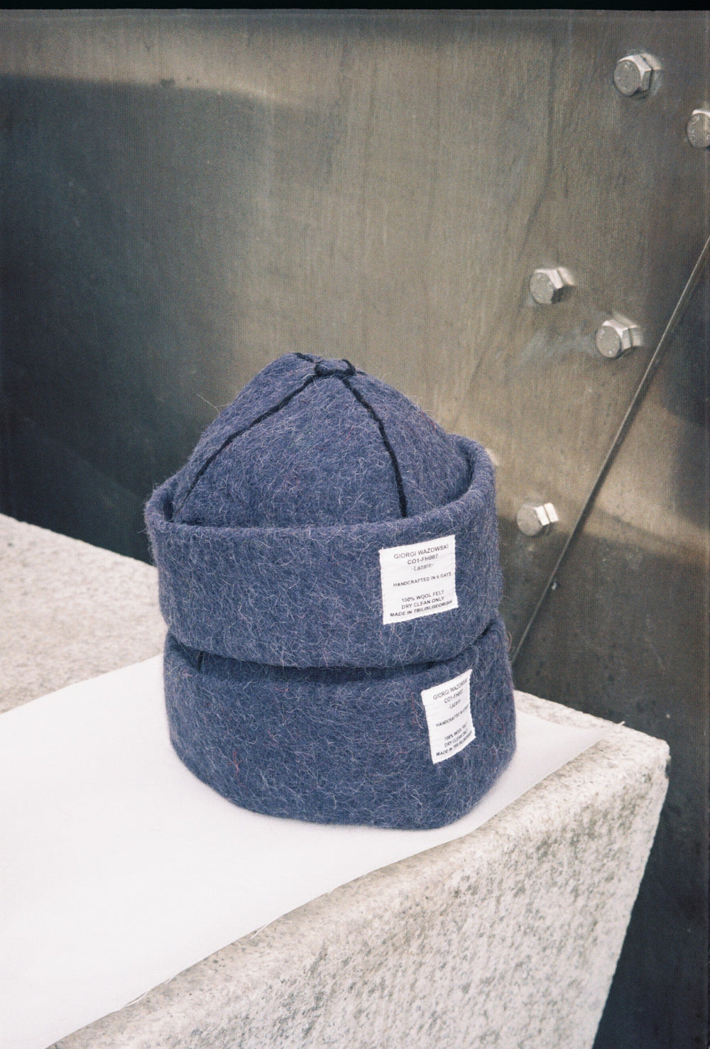 LAZARE Hat in Muted Blue